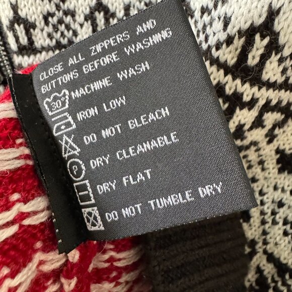 Icewear Iceland Full Zip Wool Blend Sweater Cardigan Fair Isle Nordic Cozy Large - Picture 15 of 16